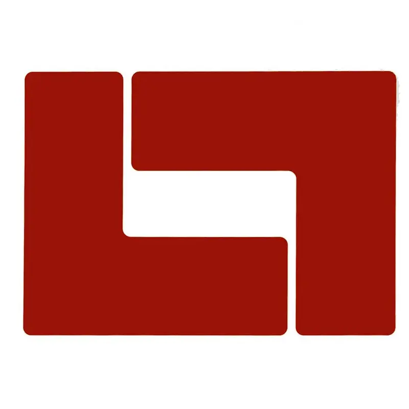 Corner marker L Toughstripe Polyester 50.8x127 mm red