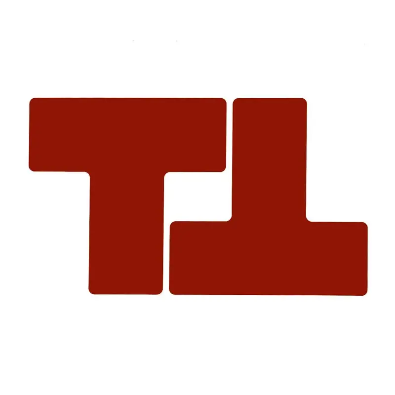Point de jonction T Toughstripe Polyester 50,8 x 127 mm rouge