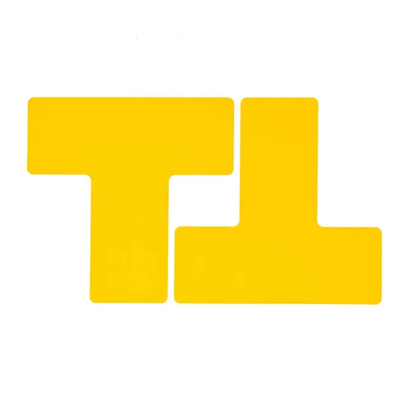 Point de jonction T Toughstripe Polyester 50,8 x 127 mm jaune