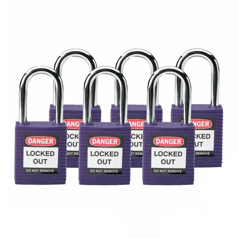 Cadenas de sécurité en nylon renforcé Brady 813637 - Danger verrouillé - Violet