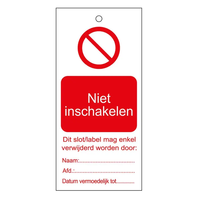 Ne pas activer l'étiquette d'avertissement 75x160 mm