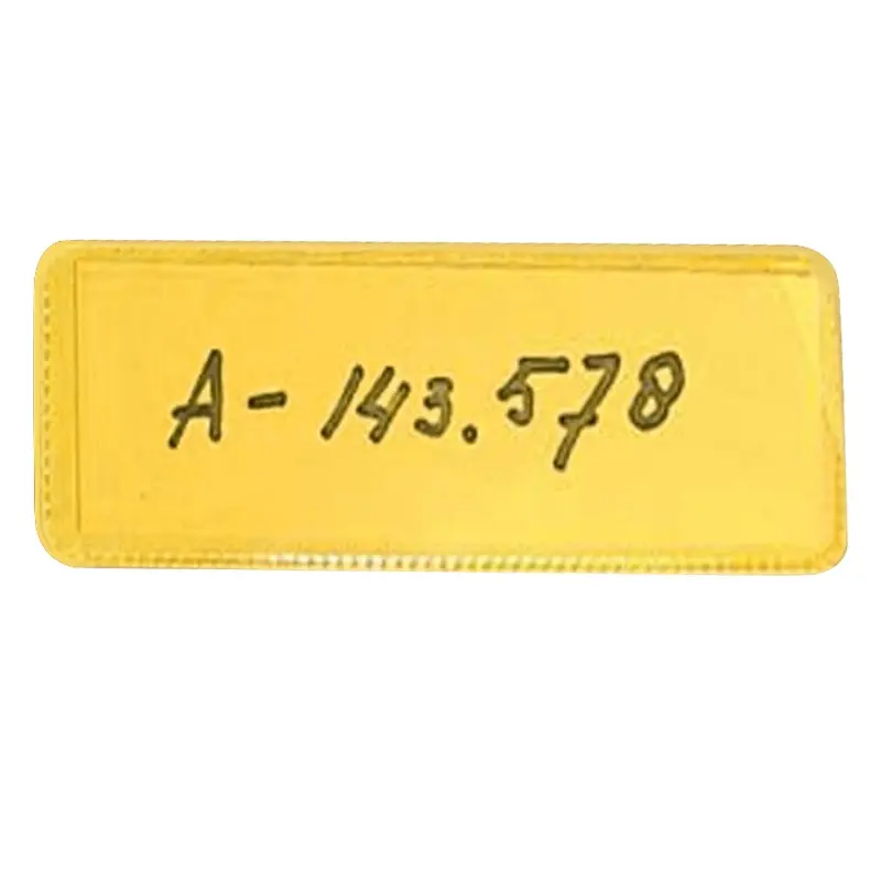 Insteekhoes met magneetstrip op rugzijde 30x100 mm geel