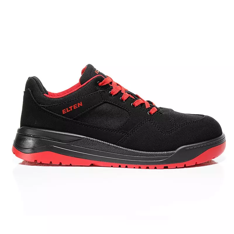 Chaussure de sécurité basse Elten Maverick noire et rouge S3 SRC ESD taille 40