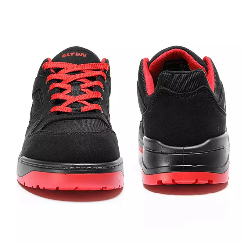 Chaussure de sécurité basse Elten Maverick noire et rouge S3 SRC ESD taille 40