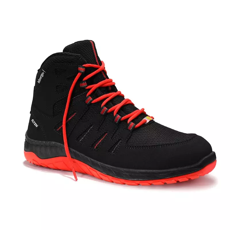 Elten Maddox Black-red mid safety shoe S3 SRC ESD size 40