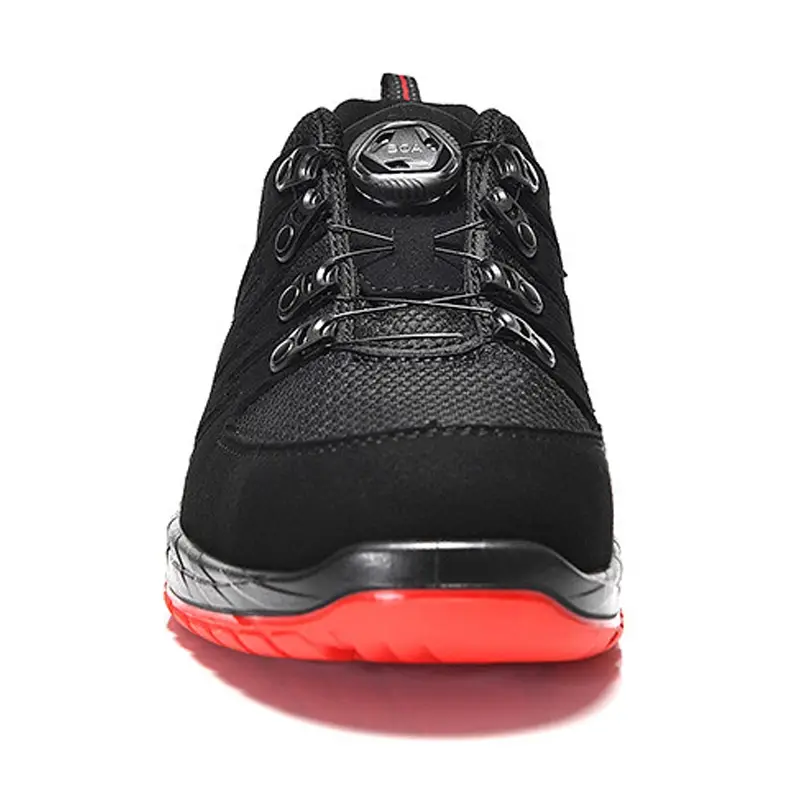 Chaussure de sécurité basse Elten Maddox noire et rouge, fermeture BOA, S3 SRC ESD, pointure 35