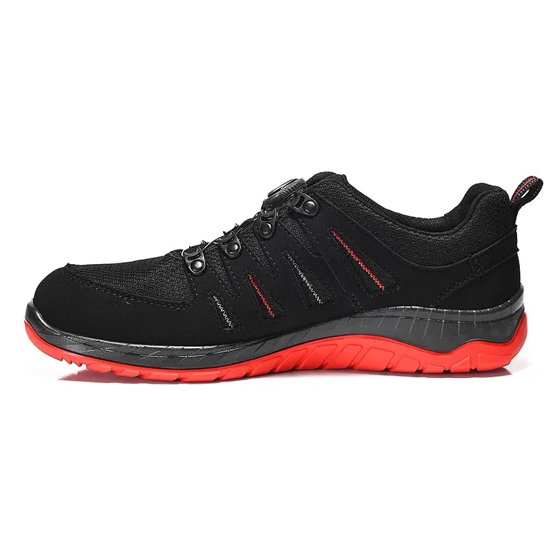 Chaussure de sécurité basse Elten Maddox noire et rouge, fermeture BOA, S3 SRC ESD, pointure 35