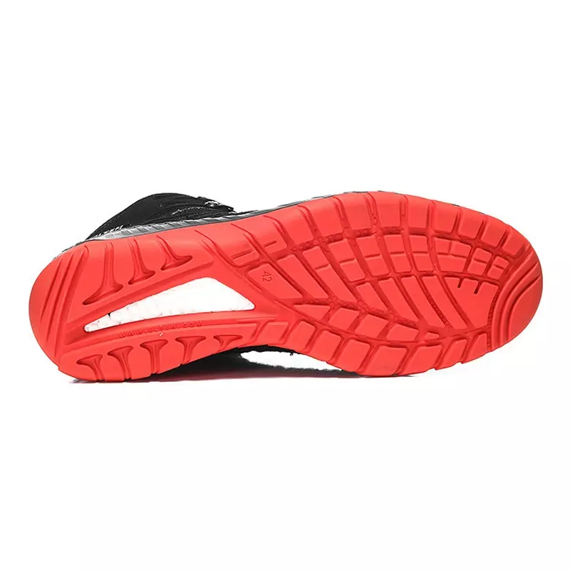 Chaussures Elten Maddox BOA noires et rouges mi-hautes S3, pointure 44