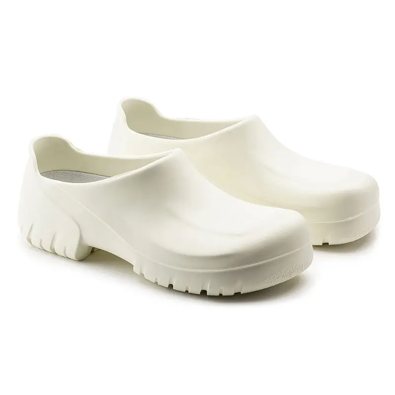 Sabot Alpro Birkenstock S2, talon fermé et embout en acier, blanc, pointure 38