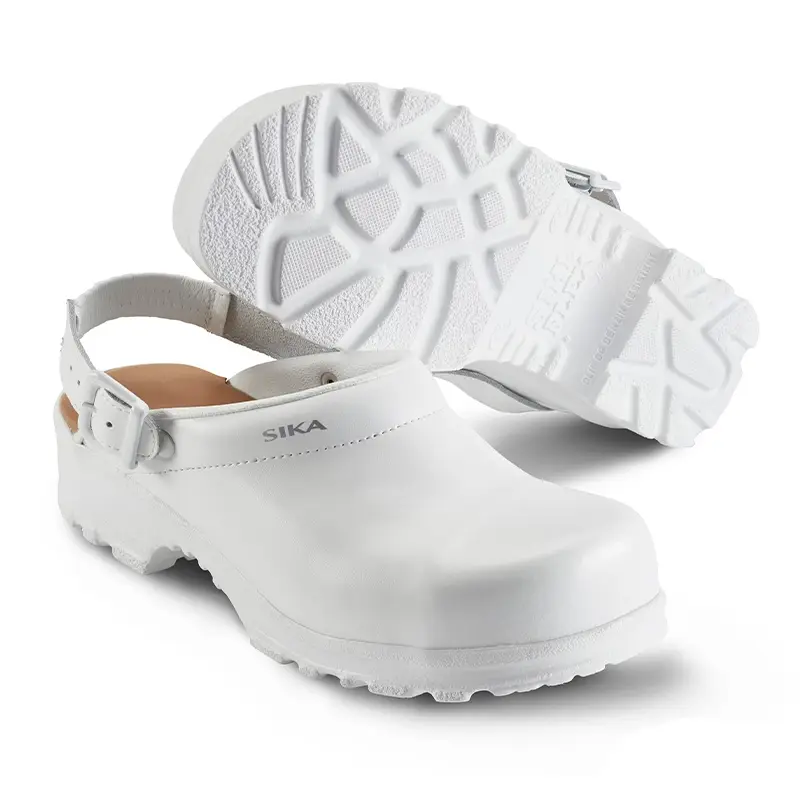 Sabot Sika 8985 Flex LBS SB à talon ouvert et bride, blanc, pointure 45