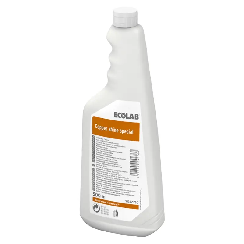 Ecolab Copper Shine, nettoyant spécial métaux et plastiques, boîte de 6 x 500 ml