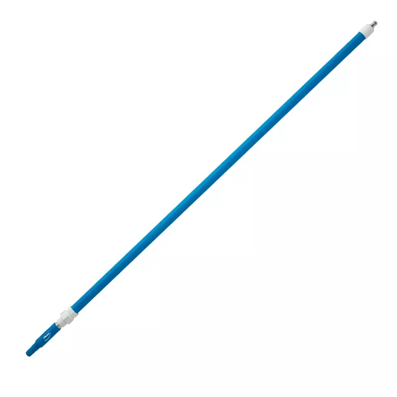 Perche télescopique en aluminium Vikan 2973Q3 avec système de débit d'eau, 1600-2780 mm, bleue