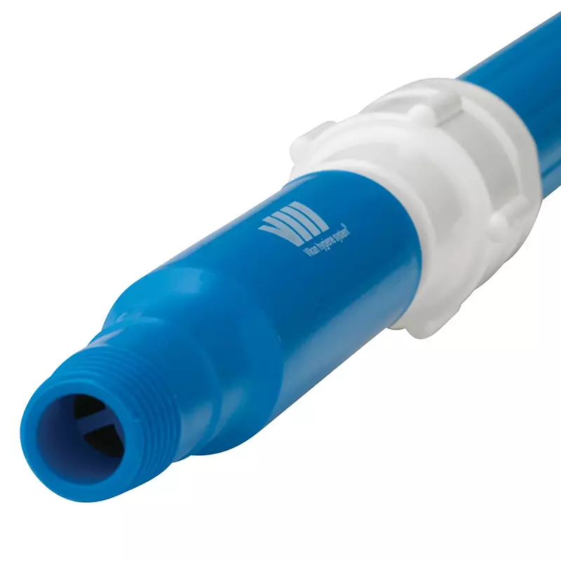 Perche télescopique en aluminium Vikan 2973Q4 avec système de débit d'eau, 1600-2780 mm, rouge