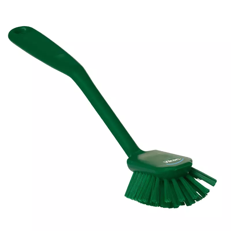 Vikan 42372 Dish brush medium with scraping edge 280 mm green