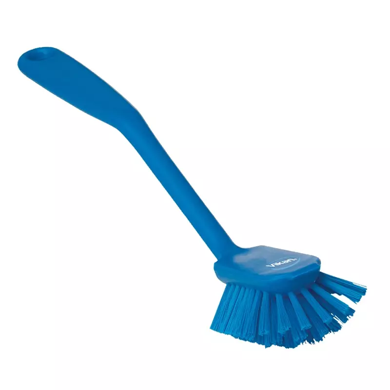 Vikan 42373 Dish brush medium with scraping edge 280 mm blue