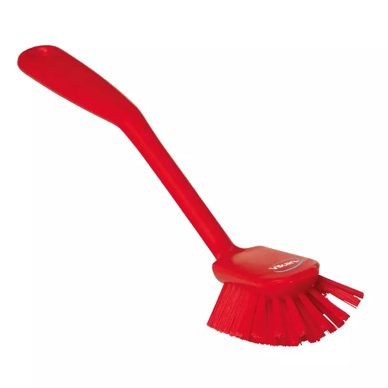 Vikan 42374 Dish brush medium with scraping edge 280 mm red