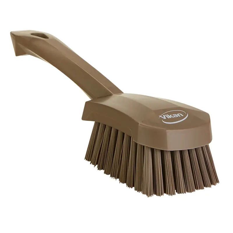 Vikan 419266 Dish brush hard short handle 270 mm brown