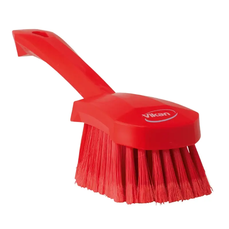 Vikan 41944 Dish brush soft split fibers short handle 270 mm red