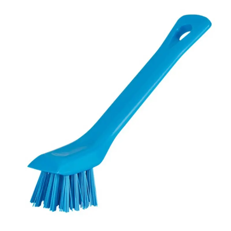 Brosse de précision Vikan 3951-3 avec racleur, dure, 150 mm, bleue