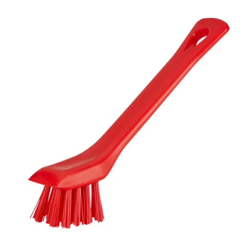 Brosse de précision Vikan 3951-4 avec racleur, dure, 150 mm, rouge