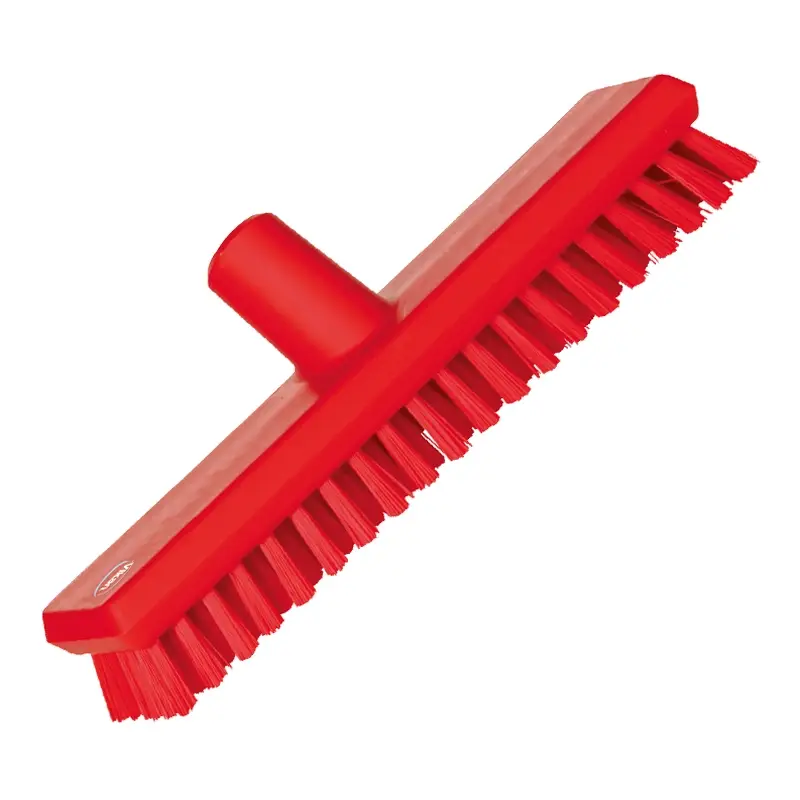 Balai à franges Vikan 70414 pour sols durs avec sortie d'eau, 270 mm, rouge