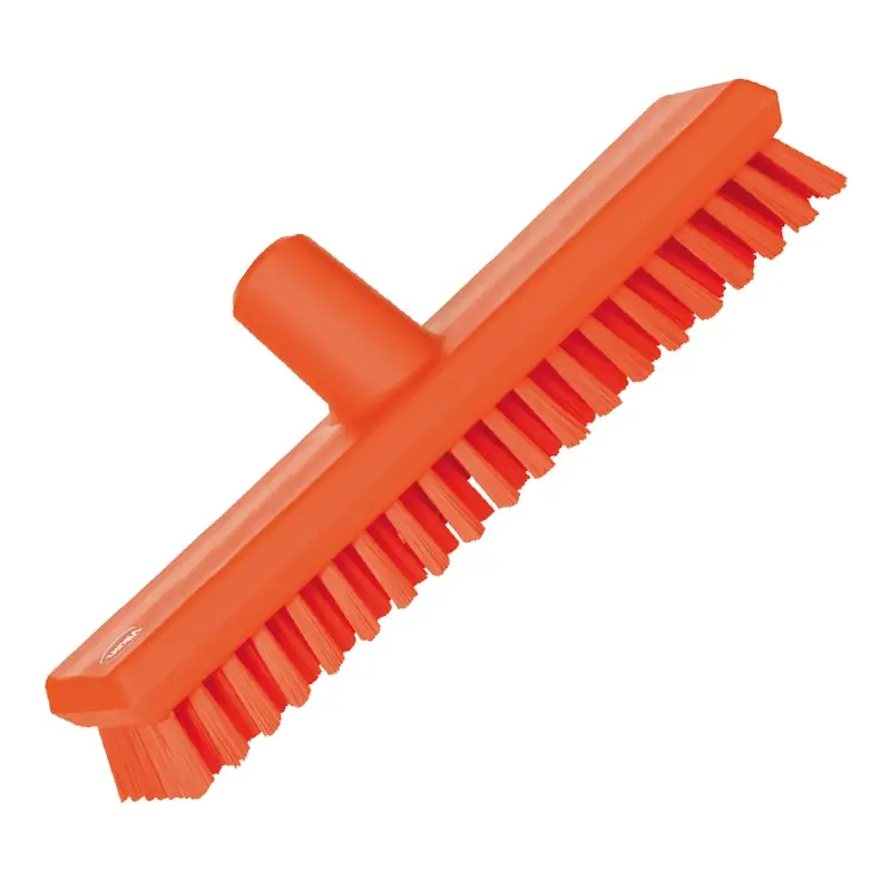 Balai à franges Vikan 70417 pour sols durs avec sortie d'eau, 270 mm, orange