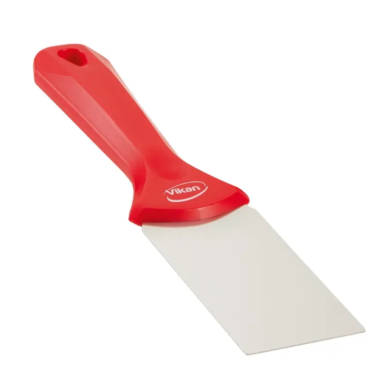 Grattoir manuel Vikan 40084, lame en acier inoxydable 50 mm, rouge