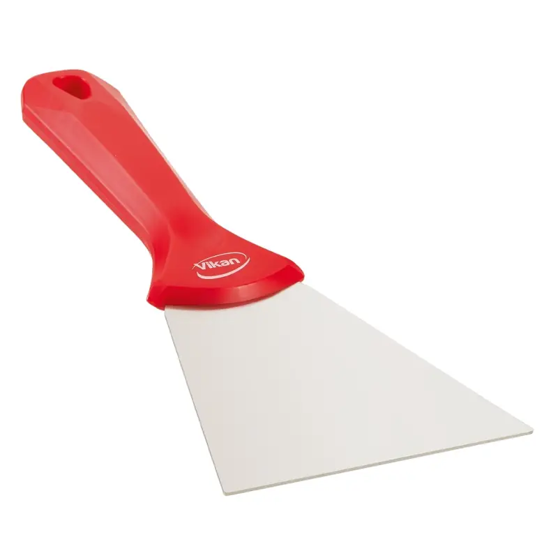Grattoir manuel Vikan 40094, lame en acier inoxydable 100 mm, rouge
