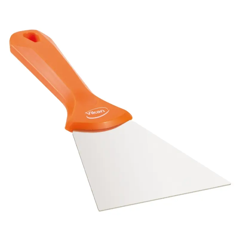 Vikan 40097 handschraper polypropyleen met RVS blad 100 mm oranje