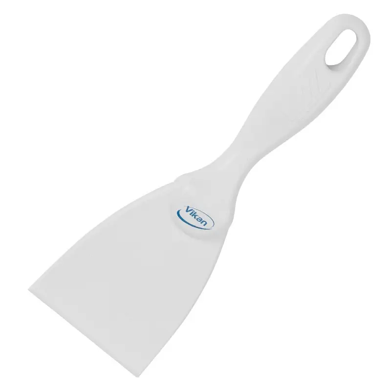 Grattoir manuel étroit Vikan 40625, détectable, en polypropylène, 75 mm, blanc