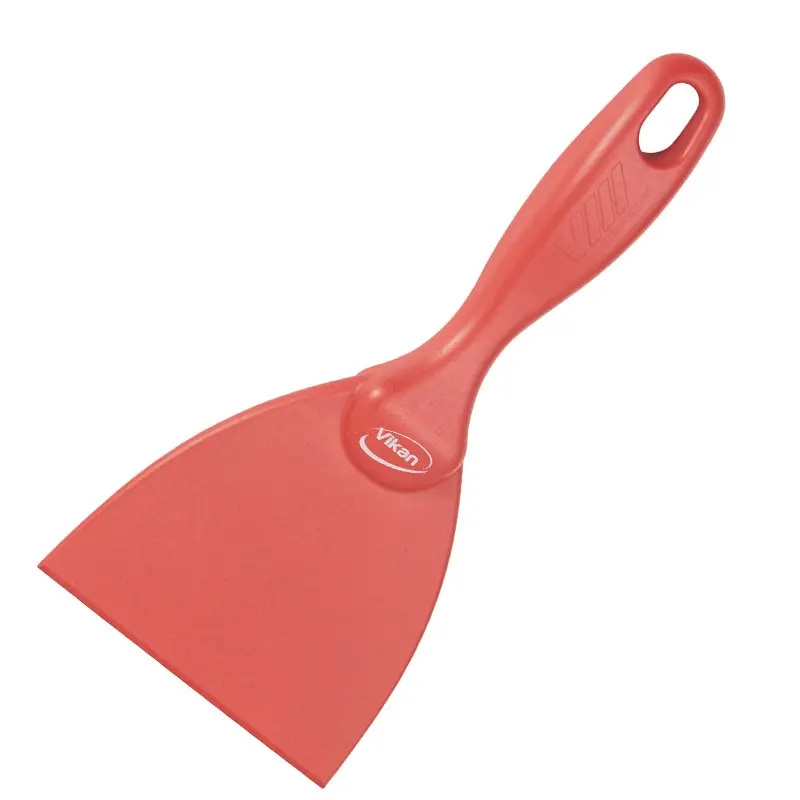 Grattoir manuel Vikan 40634, détectable, en polypropylène, 102 mm, rouge