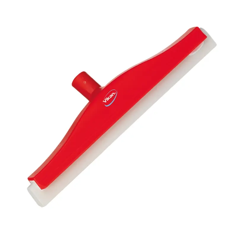Vikan 77624 Floor squeegee flexible neck with replaceable rubber 400 mm red