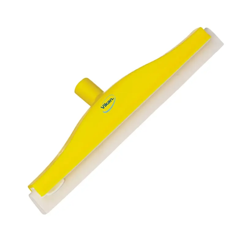 Vikan 77626 Floor squeegee flexible neck with replaceable rubber 400 mm yellow