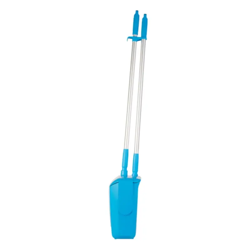 Pelle à poussière hygiénique Vikan 56653 pour hôtels, avec brosse, verrouillable, 350 mm, bleue