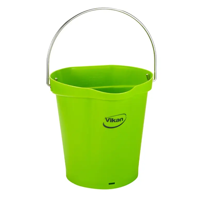 Vikan 568677 emmer met RVS hengsel 12 liter limoengroen