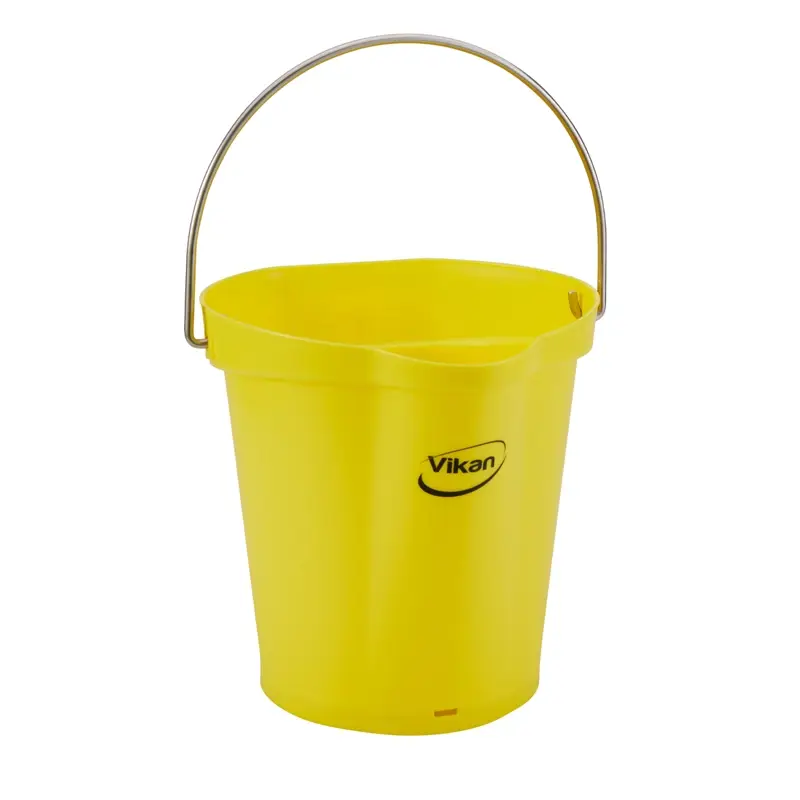 Vikan 56866 Bucket with stainless steel handle 12 liters yellow