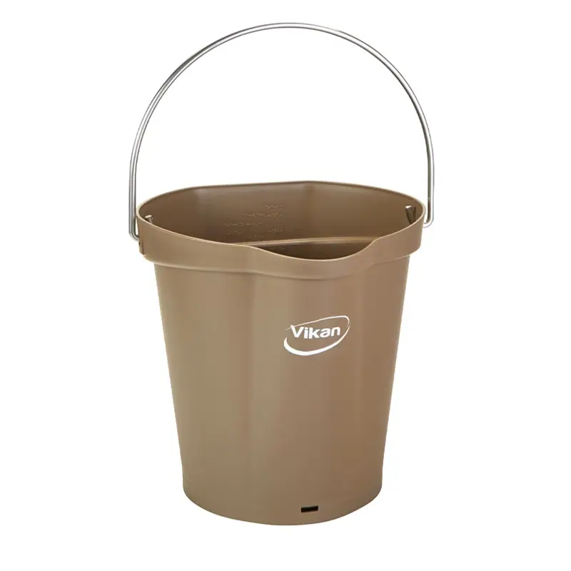 Vikan 568666 emmer met RVS hengsel 12 liter bruin