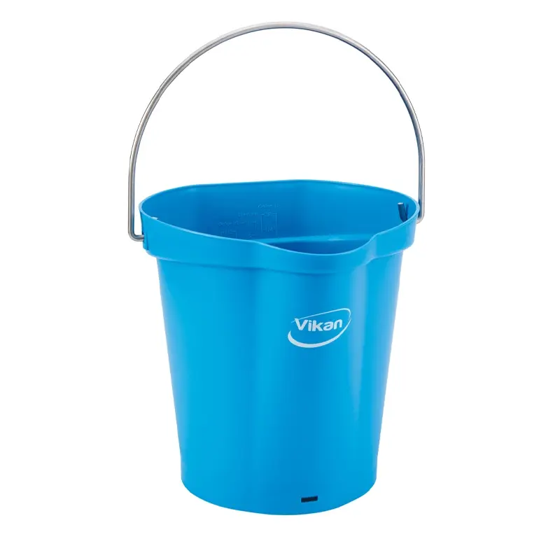 Seau Vikan 56883 avec poignée en acier inoxydable, 6 litres, bleu