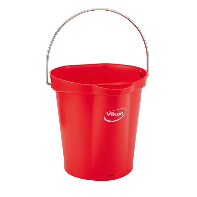 Vikan 56884 emmer met RVS hengsel 6 liter rood