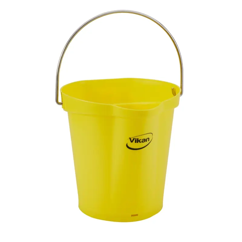 Vikan 56886 bucket with stainless steel handle 6 liters yellow