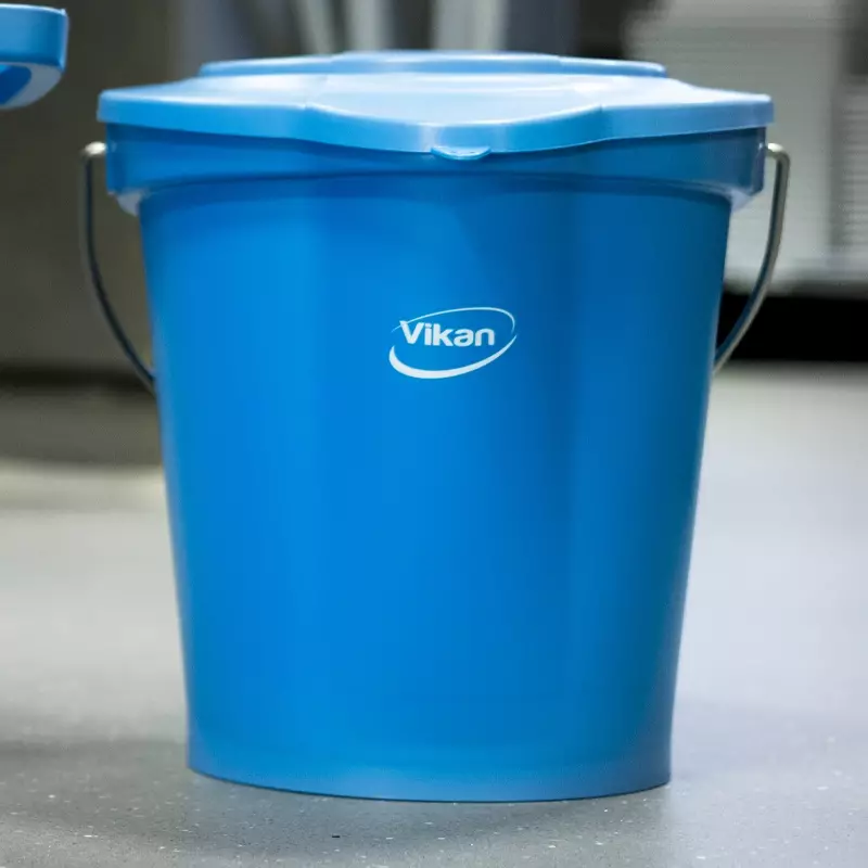 Seau Vikan 56883 avec poignée en acier inoxydable, 6 litres, bleu