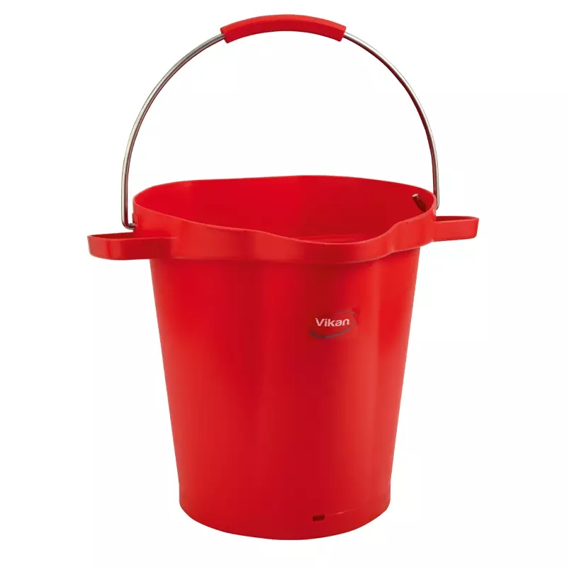 Vikan 56924 emmer met RVS hengsel 20 liter rood