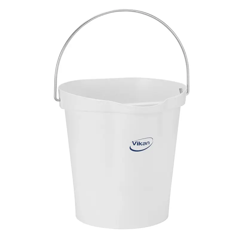 Vikan 56945 leak-proof detectable polypropylene bucket 12 liters white