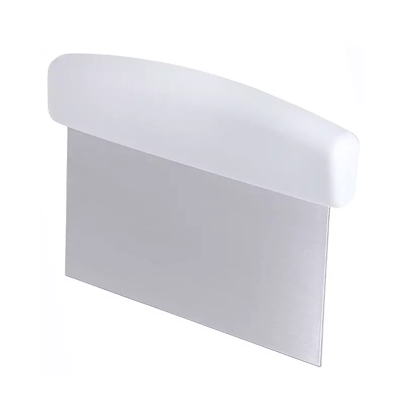 Polypropylene dough scraper with stainless steel blade 150 mm white