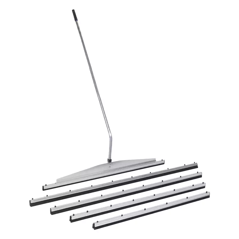Jumbo Stainless Steel Floor Squeegee with curved handle 140 cm