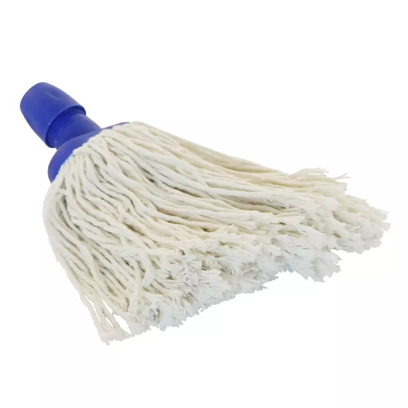 Mini balai espagnol en coton avec embout fileté 250 g bleu