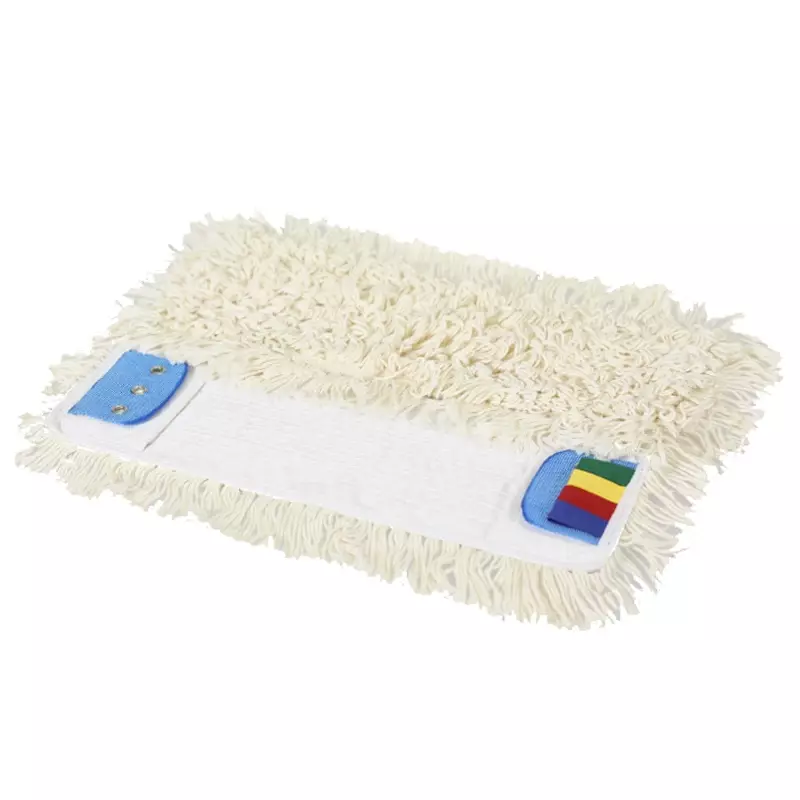 Flat mop with flap, 3 rings and insert sleeves, cotton, 40 cm