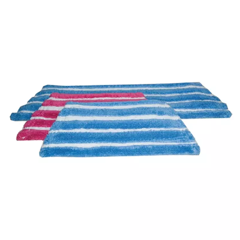 Flat microfiber mop blue/white with velcro 47/42x14 cm