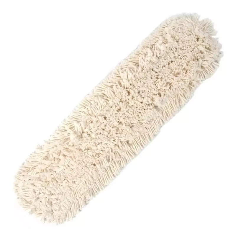 Housse de balai à franges avec boutons-pression, en coton, 60 cm