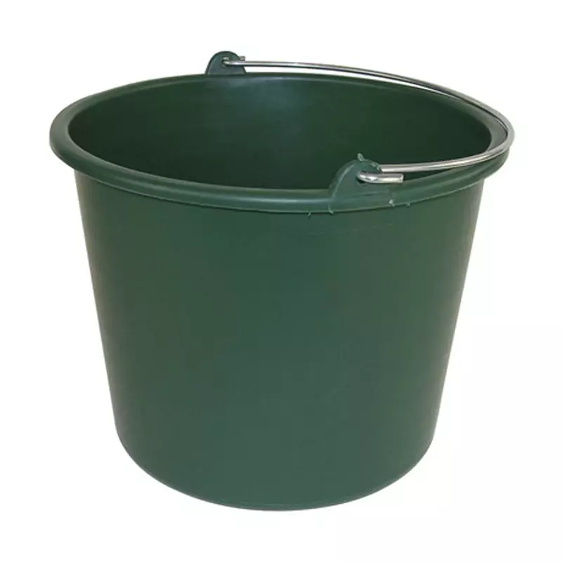 Plastic bucket 12 l green
